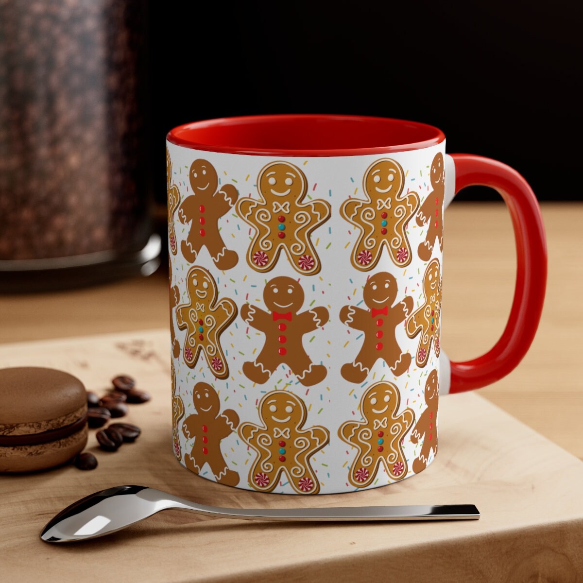 Personalized Gingerbread Coffee Mug, Cute Gingerbread Ceramic Teacup 11 Oz  15 Oz, Gingerbread Black …See more Personalized Gingerbread Coffee Mug