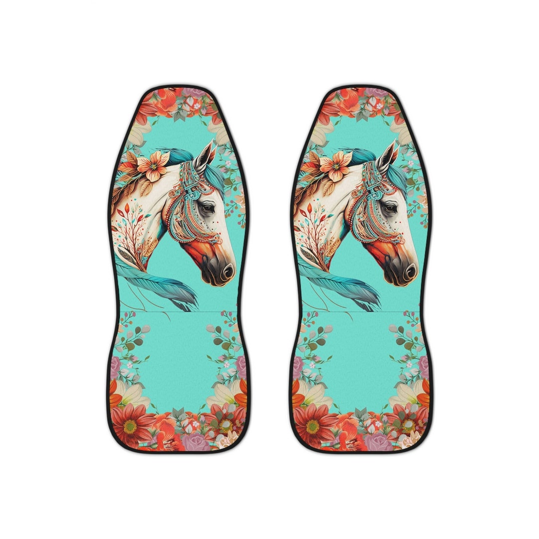 Floral Horse Car Seat Covers,floral Car Decorations, Flower Design Seat