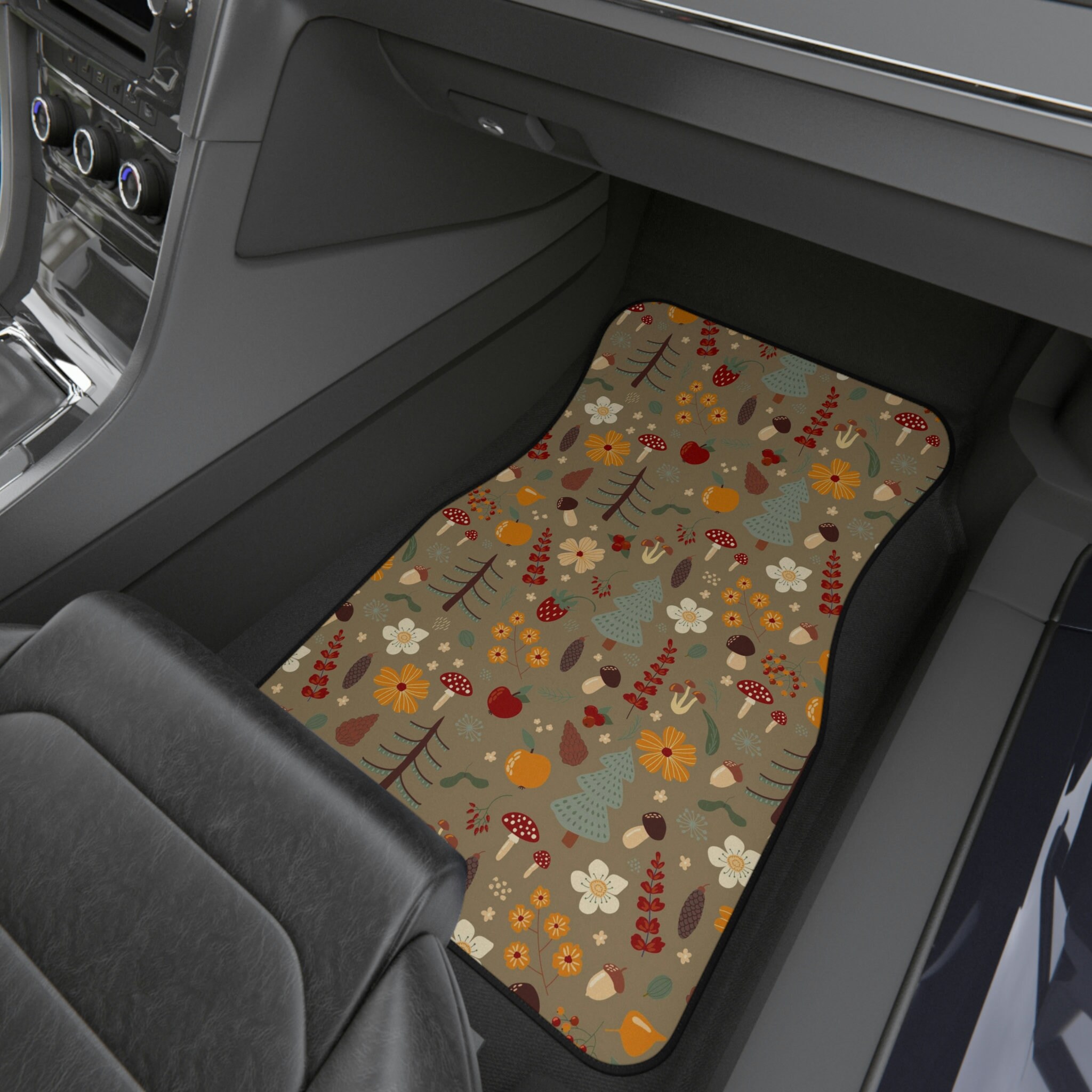 Discover Boho Mushroom Car Mats,Cottage Floormats for Vehicle