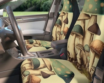 Mushroom Car Seat Covers,Mushroom Car Seat Covers for Vehicle,Mushroom Car Accessories,Mushroom Car Decorations,Seat Covers for Women