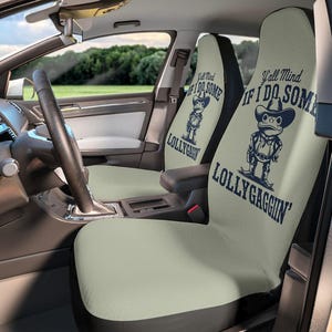 Frog Car Seat Covers, Western Car Seat Covers, Car Truck SUV Seat Covers,Vehicle Seat Covers, Birthday Gift for Cowgirl/Cowboy,Lollygaggin,