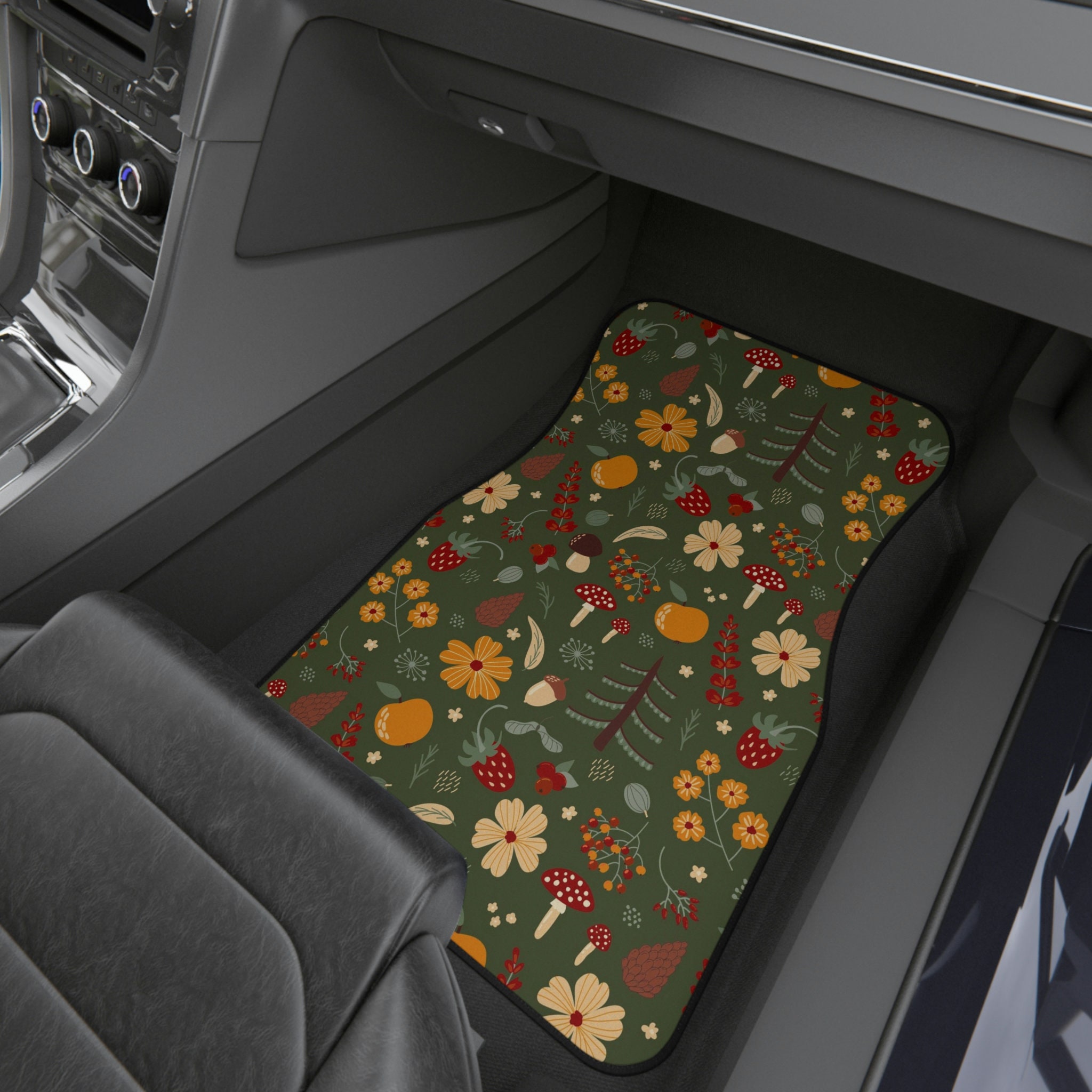 Discover Mushroom Forest Car Mats, Woodland Floormats for Vehicle