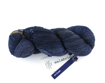 Malabrigo Sock in color Playa, Fingering Weight Merino Wool Knitting Yarn, grays and blues, #871