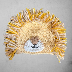 Crochet lion hat