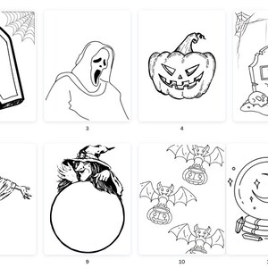 Halloween Coloring Pages - 30 Printable Coloring Pages - Etsy