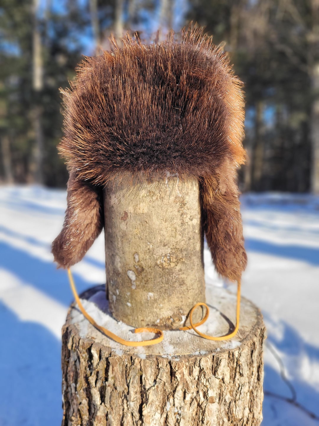 Beaver Fur Trapper Hat - Etsy