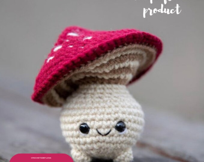 Poppable Mushroom Boy Crochet Pattern Woodland Cottagecore Mushie