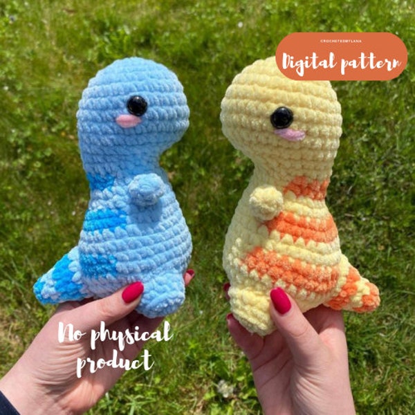 EASY Dinosaurier Häkelanleitung, anfängerfreundliche Häkelanleitung, Dinosaurier T-Rex Plüschtier, Amigurumi Dino