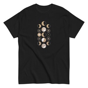 Moon Phases T-Shirt | Celestial Gold Line Art | Astronomy Lover Gift | Witchy Aesthetic Tee