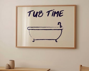 Bathroom Wall Art Funny Toilet Print Trendy Minimalist Bathtub Cute Quote Decor Funny Bathroom Wall Art Print Digital Download 1 Print