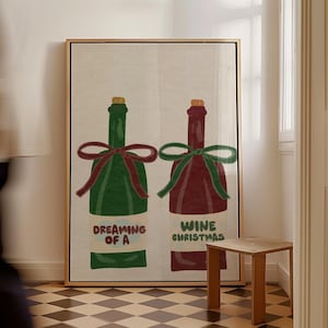 トレンディなバーカートプリントのクリスマスカクテルウォールアート、デジタルプリント、ホリデーデコレーション、ワインポスターサイン、ミニマリストプリントアート、クリスマスデコレーション