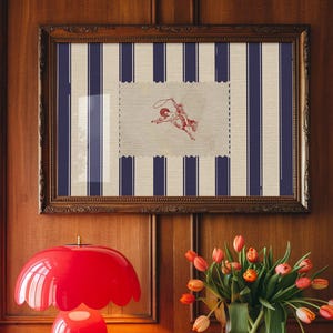 Vintage Striped Rodeo Print Western Bedroom Print Cowboy Wall Art Rustic Mid Century Modern Decor Retro Horse Print  Digital Download