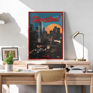 Houston Print | Houston Poster | Houston Wall Art | City Print | Trendy Printable Gallery Wall | City Poster | Digital Download