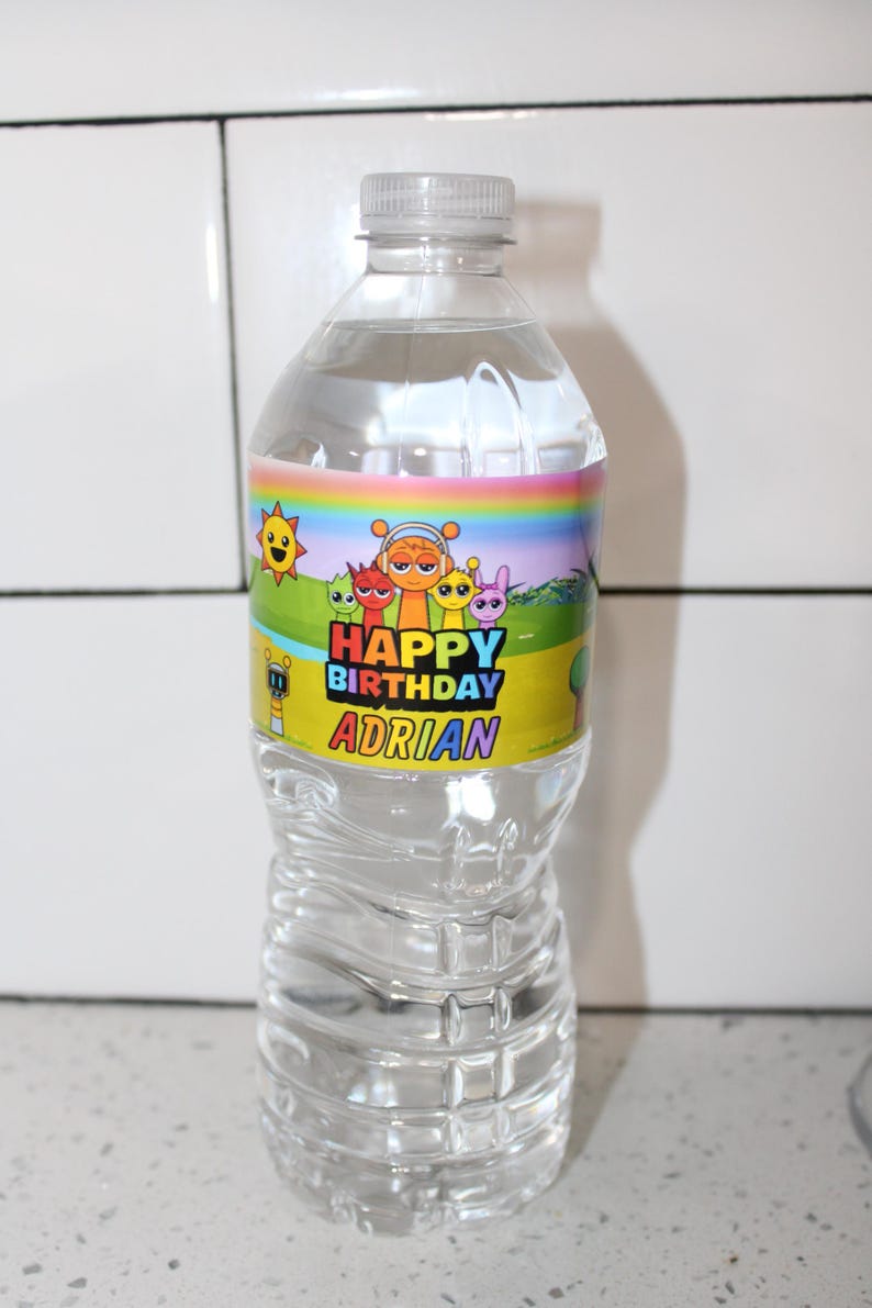 Sprunki Bottle Label - Etsy