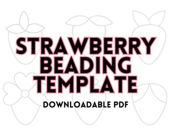 Downloadable Strawberry Beading Template for Indigenous Beadwork