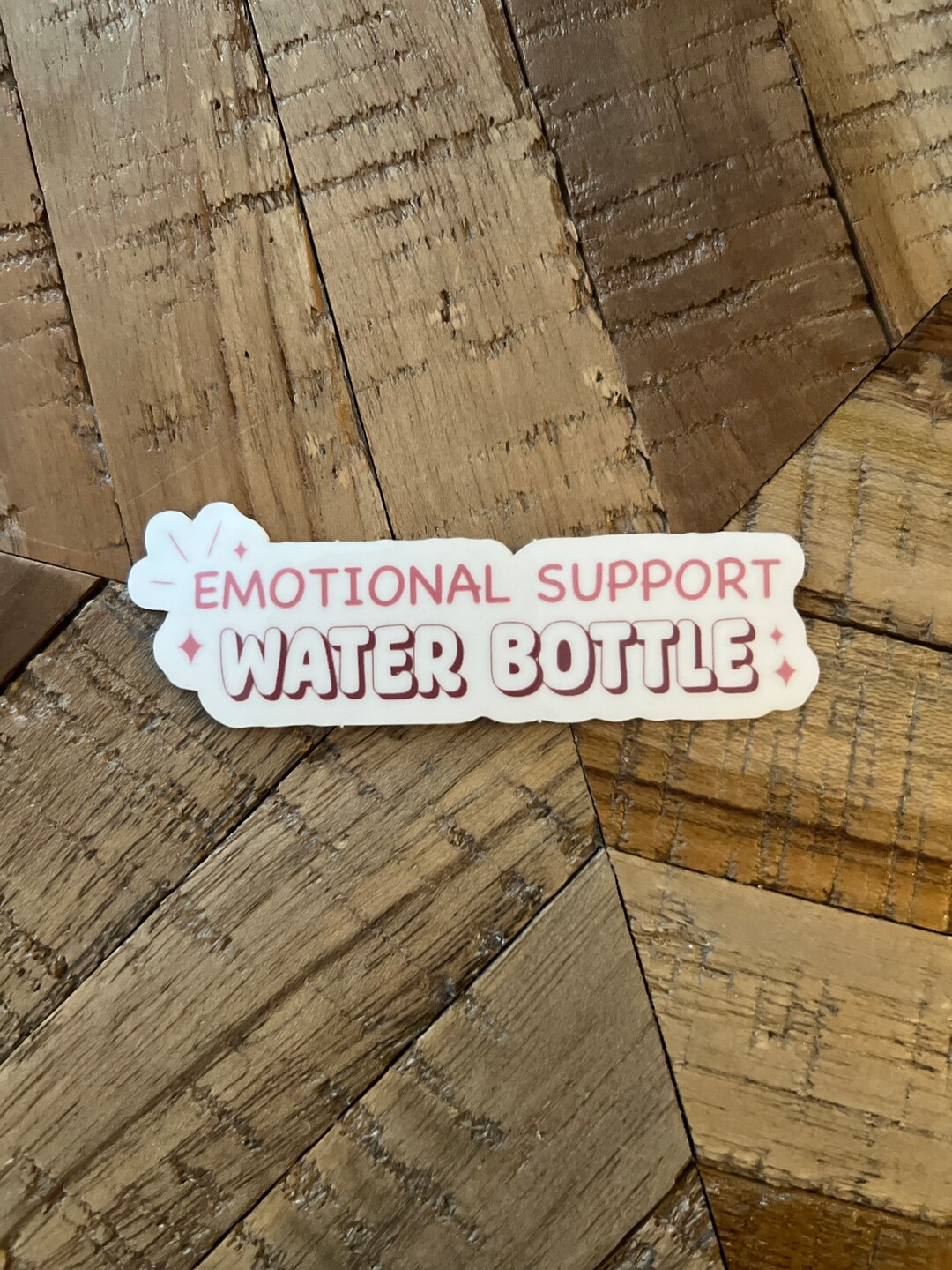 Water Bottle Sticker Emotional Support Water Bottle Transparent - Etsy