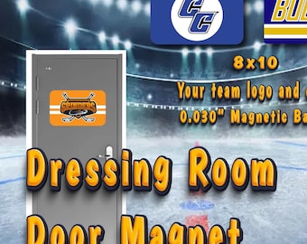 Sports Team Logo Dressing Room Door Magnet (8x10)