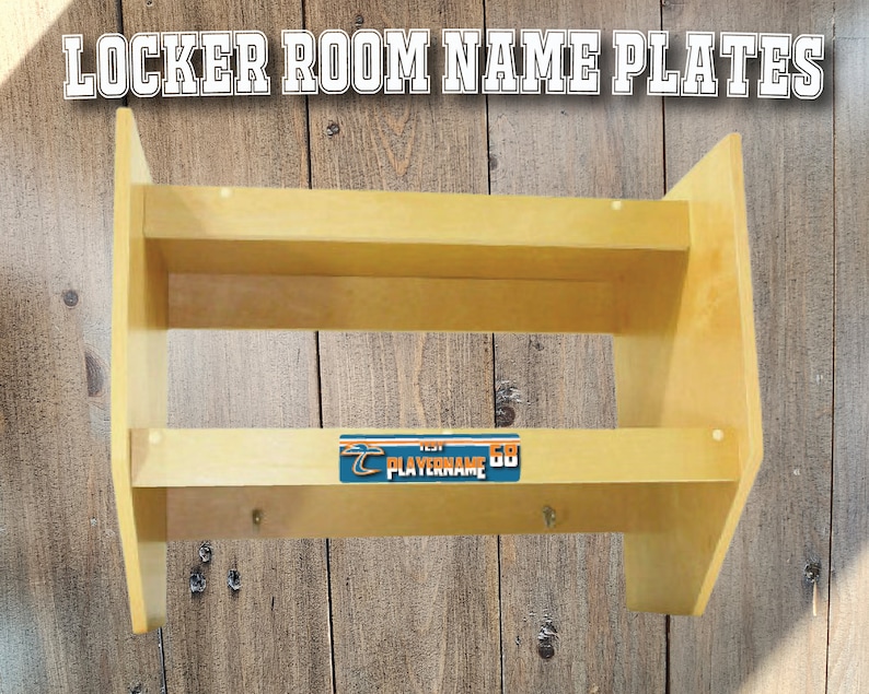 Locker Room Name Plates and Tags for Your Sports Team, Customized Name