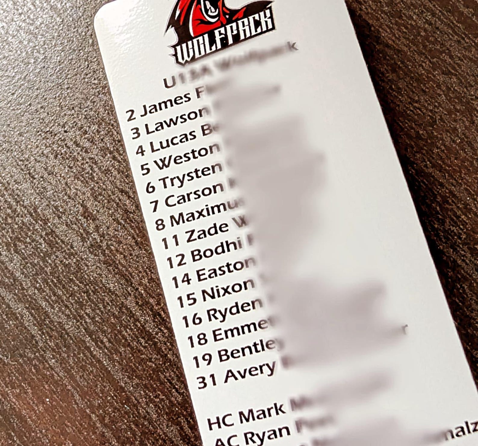 Team Number Build Label Custom Team Scoresheet Roster Labels and Stickers for Your Team Game ...