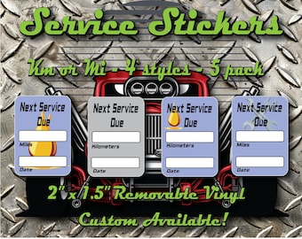 Oil Life stickers for service reminders and mileage