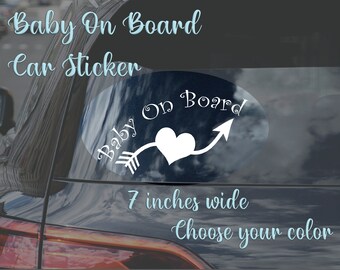 Baby window Decal, Baby Car Window sticker for Moms, Baby on Board Warning Label decal