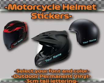 Custom Vinyl Helmet Stickers: Personalized Name Decals