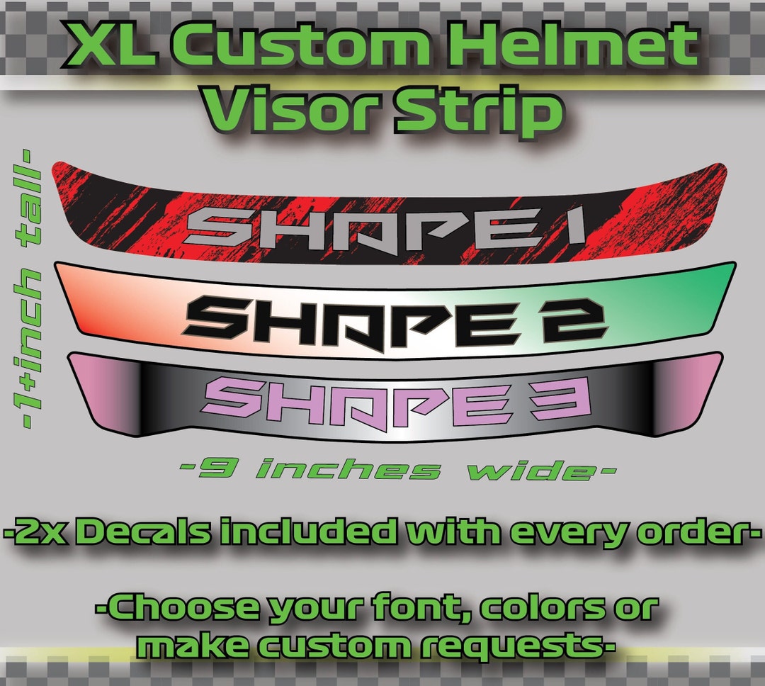 Helmet Visor Strip Sticker for Motorcycle Helmets Sun Visor Etsy