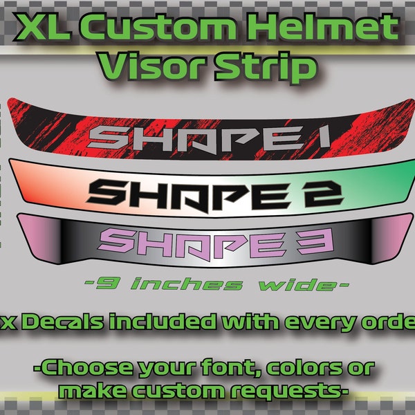 Helmet Visor Sun Strip Decal Etsy Ireland