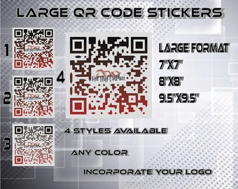 Custom QR Code Decal: Weather Resistant Vinyl Stickers, Logo Integration