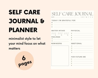 Self Care & Wellness Journal / Planner