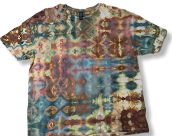 XL Earthy Glitch Tie Dye T Shirt