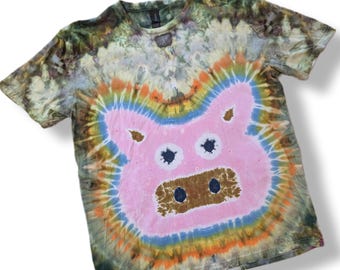 Large Pig Face Tie Dye T Shirt