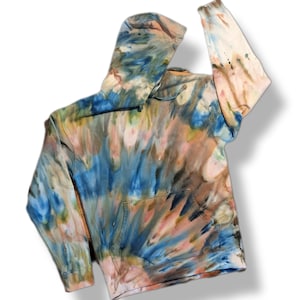 Medium Earth Tone Ice Dye Tie Dye Hoodie