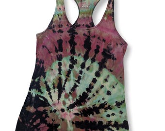 Large Reverse Spiral Tie Dye Tank