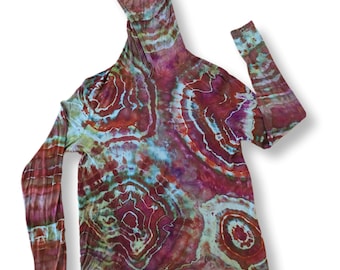 Small Geode Bamboo Tie Dye Outdoor Sun Shirt