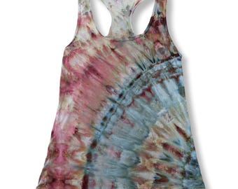 Medium Marble Ice Dye Tie Dye Racerback Tank
