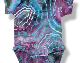 6 Months Rabbit Skins Geode Baby Tie Dye BodySuit/Tie Dye Baby Onesie
