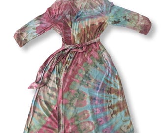 2X Ice Dye Spiral Robe
