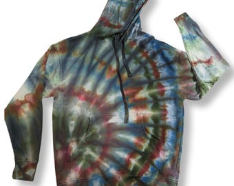Large Nautalis Ice Dye Tie Dye Hoodie