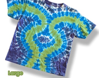 Large Kids Green & Blue Stripes