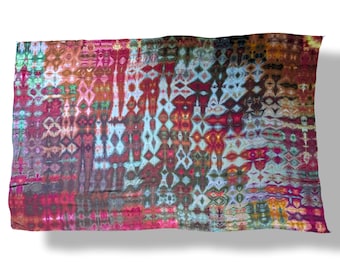 Sangria and Robins Egg One of a Kind Glitch Tie Dye Tapestry