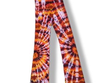 Medium Red Yellow Tie Dye Yoga Pants