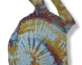 XL Sandy Beach Spiral Bamboo Tie Dye Outdoor Sun Shirt
