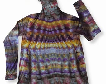 2X Ice Dye Psychedelic Trails Bamboo Tie Dye Outdoor Sun Shirt