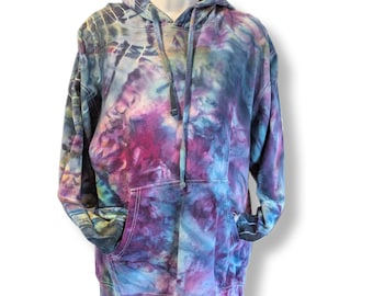 Medium Purple Ice Dye Tie Dye Hoodie