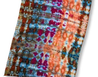 Purple Orange Glitch Tie Dye Tapestry 32x47in