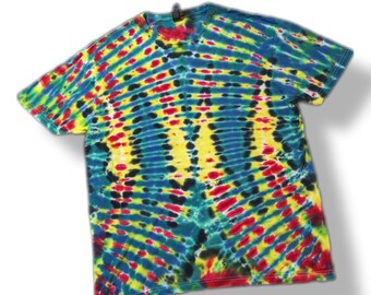 Large Sideways Wig Wag Tie Dye T Shirt