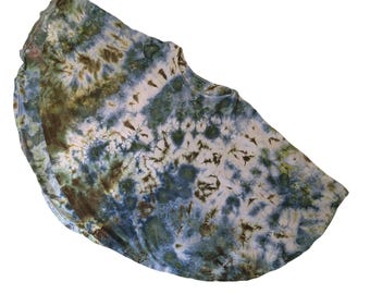 Green Marble Ice Dye Tie Dye Poncho/Tunic