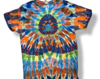Large Rainbow Spider Tie Dye T Shirt