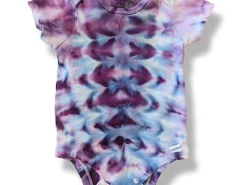 Gerber 6-9M Purple V Tie Dye Onesie